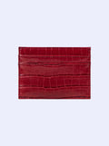 Burgundy Red Croc Cardholder