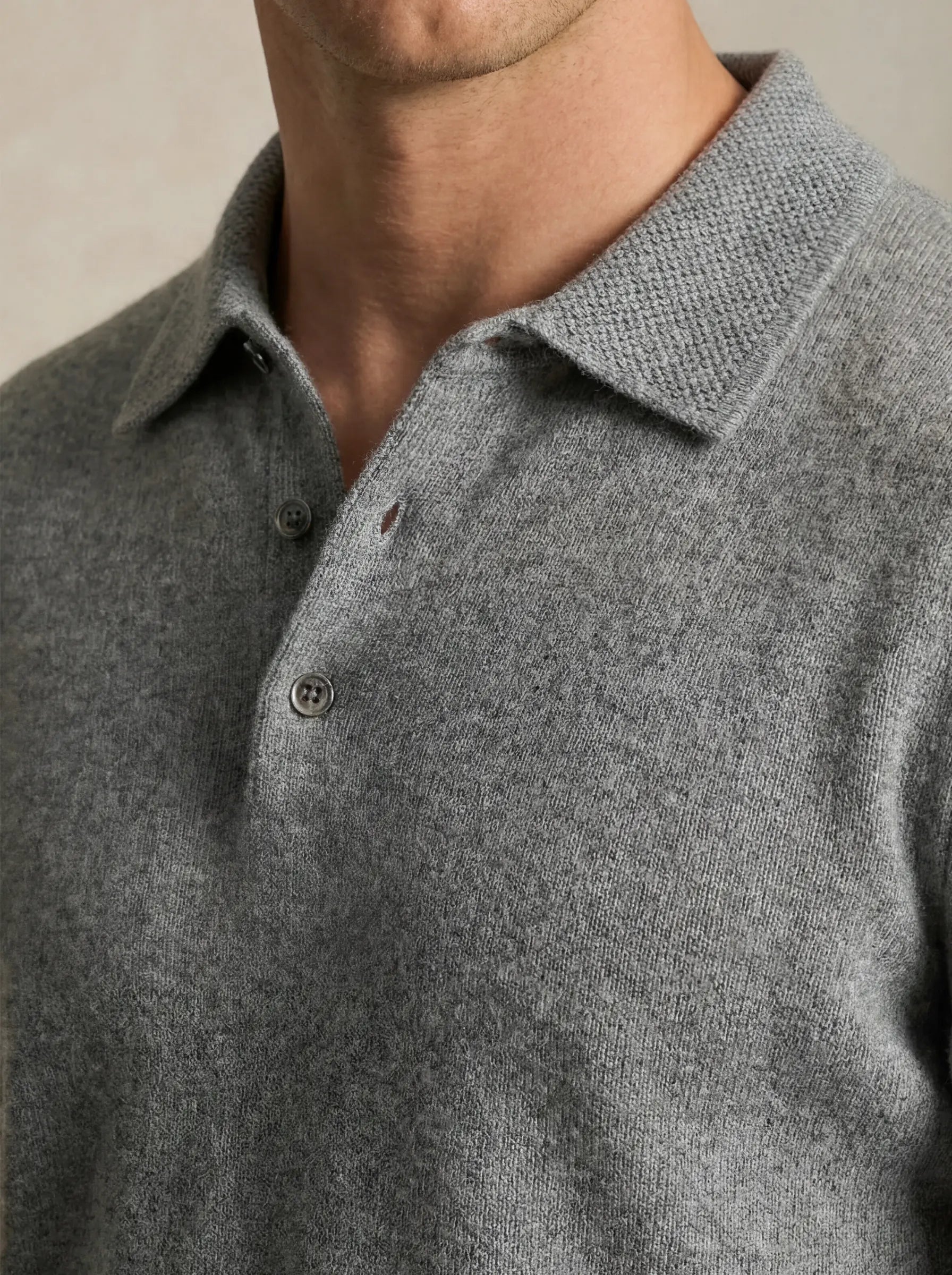 Cashmere Polo Grey