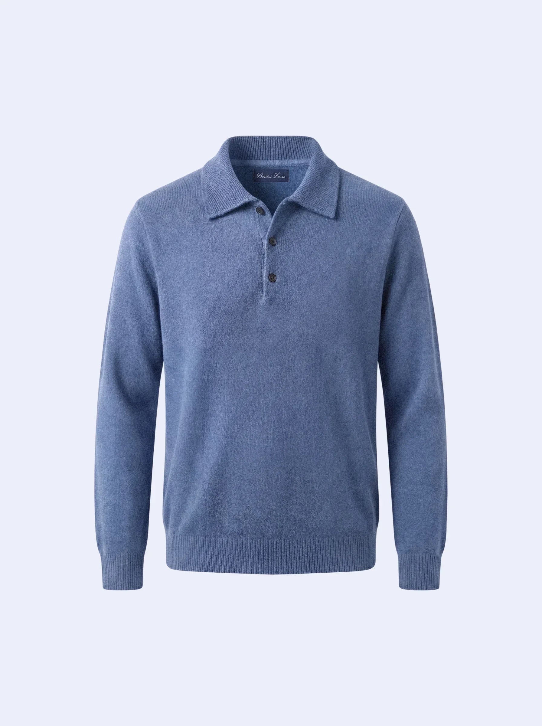 Cashmere Polo Light Blue