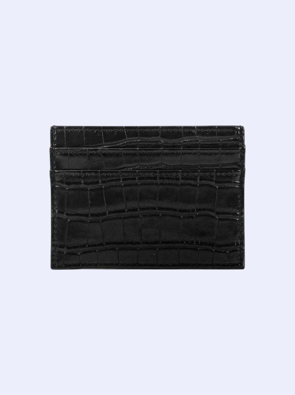 Midnight Black Croc Cardholder