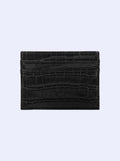 Midnight Black Croc Cardholder