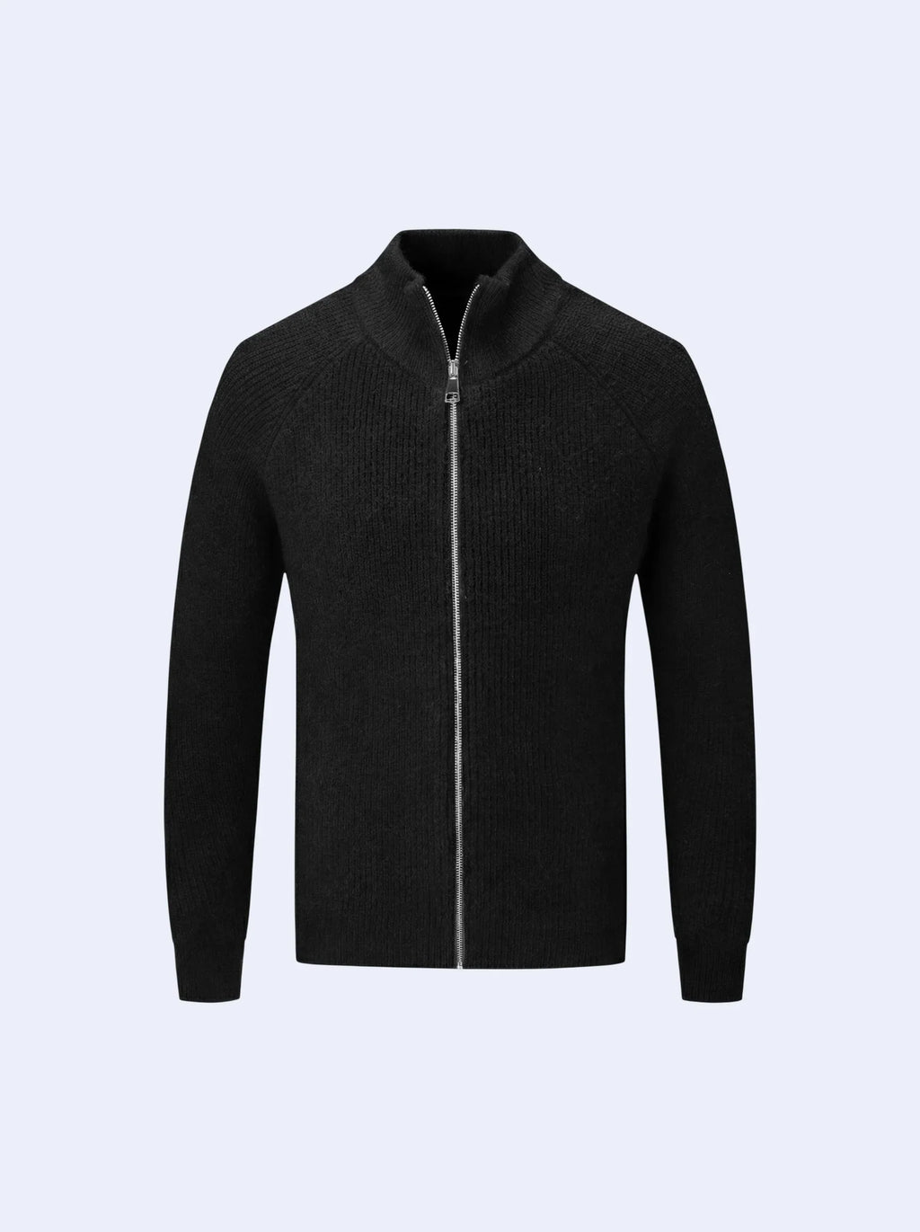 Zip-Up Cardigan Black