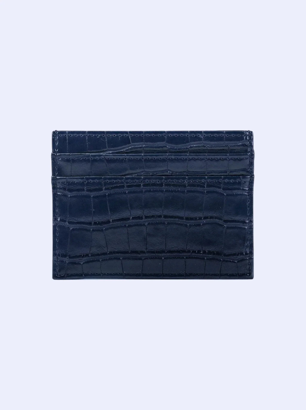 Navy Croc Cardholder